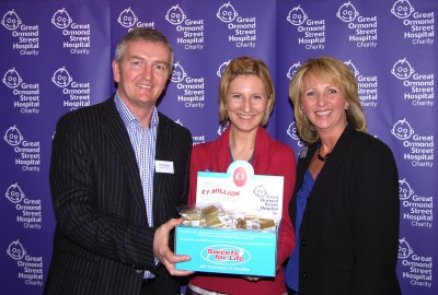 Cath & Mark Higham with Stephanie Gaydon, Corporate Account Executive, Great Ormond Street Hospital Children's Charity
